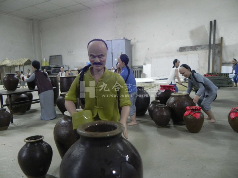 古代釀酒復(fù)原沙盤模型